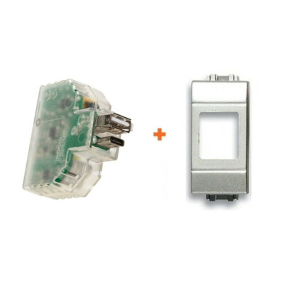 Fanton caricatore USB A+C incasso compatibile Bticino Light Tech ...