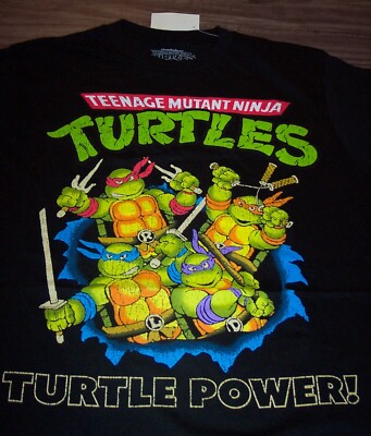 VINTAGE STYLE TEENAGE MUTANT NINJA TURTLES T-Shirt MENS MEDIUM NEW w/ TAG