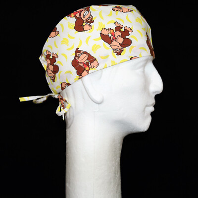 Donkey Kong Banana theme scrub hat