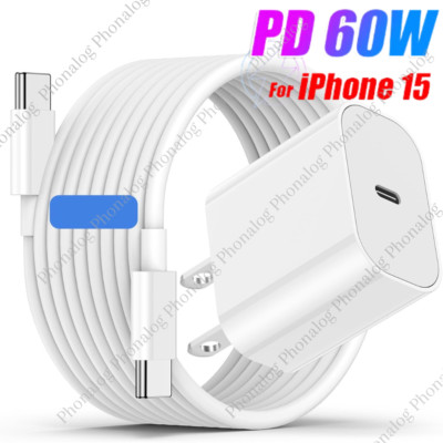 20W USB C Fast Charger PD Type C Cable Power Adapter For iPhone 15 16 17 Pro Max