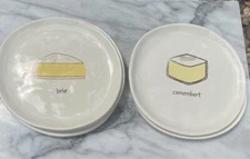 M Studios Ceramic Cheese Appetizer Plates set of 5