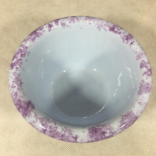 Cuenco de cerámica pintado a mano con borde púrpura de 5,75" - Imagen 4 de 24