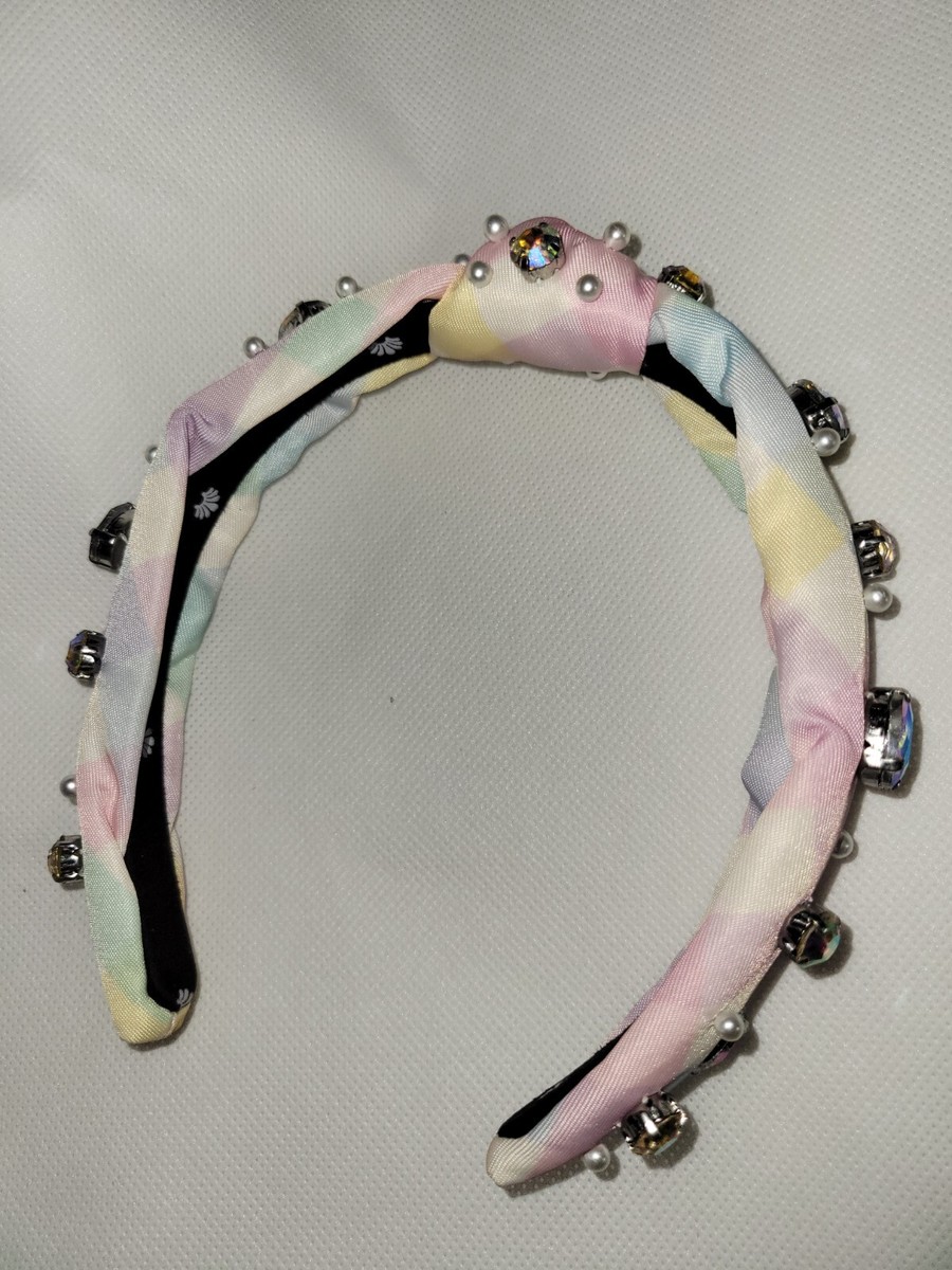 Lele Sadoughi X Stoney Clover Lane Rainbow Gingham Headband  display picture 1