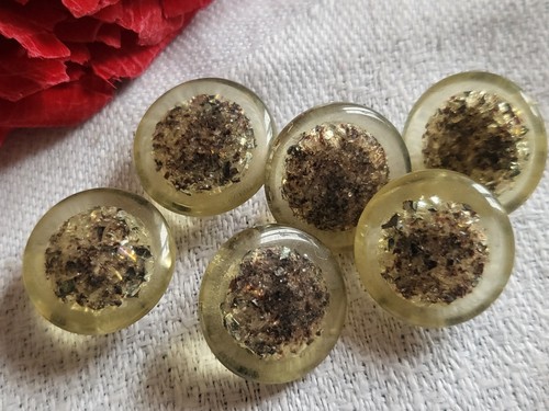 Lot De 6 Boutons Vintage Prune à Pied épais 1,7 Cm - Réf 1549, Origine France