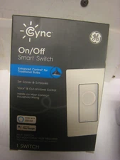 GE ON/OFF Smart Switch-White In-Wall Wi-FI 3 Way Switch Works W. alexa & Google