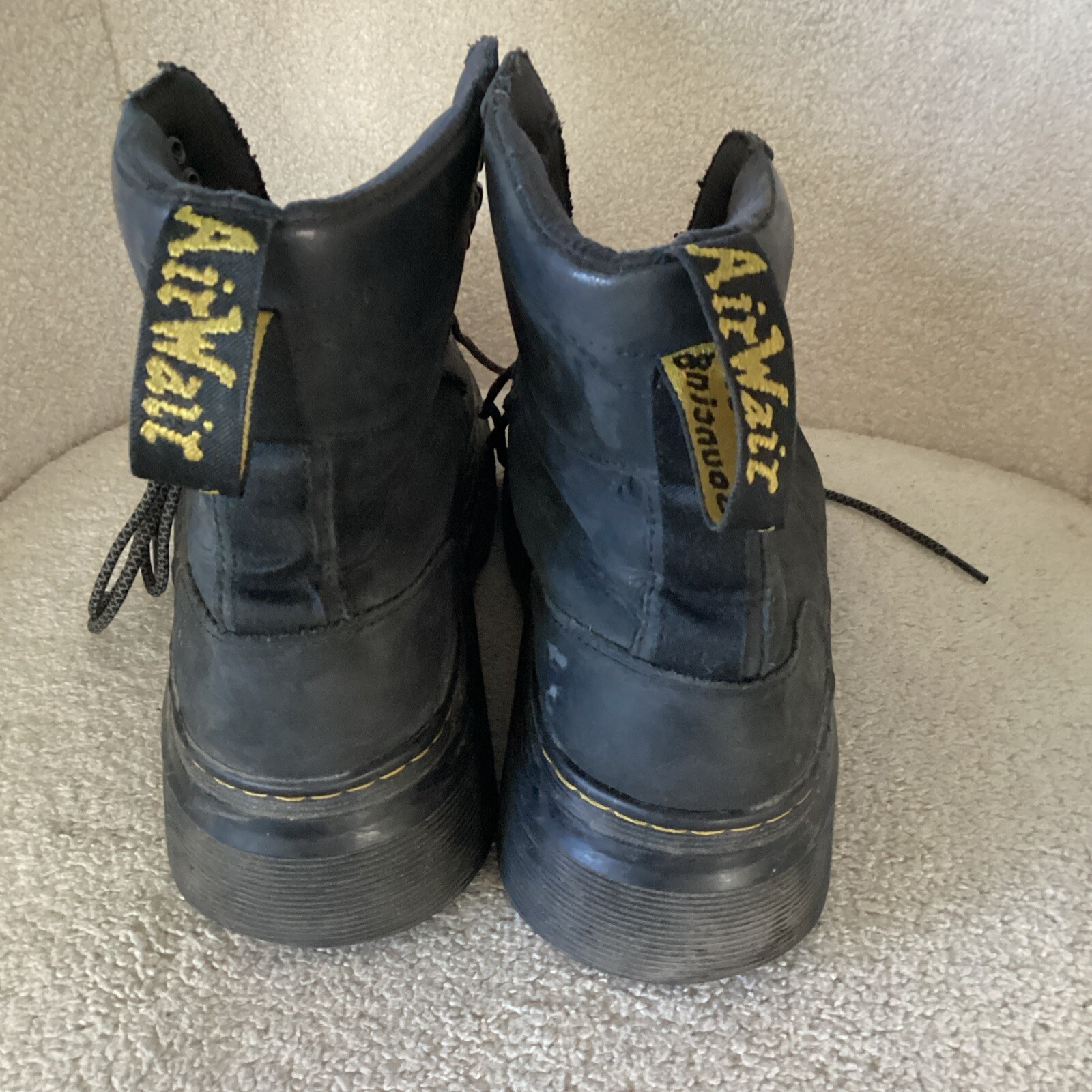 Doc Dr. Martens TARIK WYOMING BLACK LEATHER UTILITY MEN'S BOOTS Sz 10 / 43 image 2