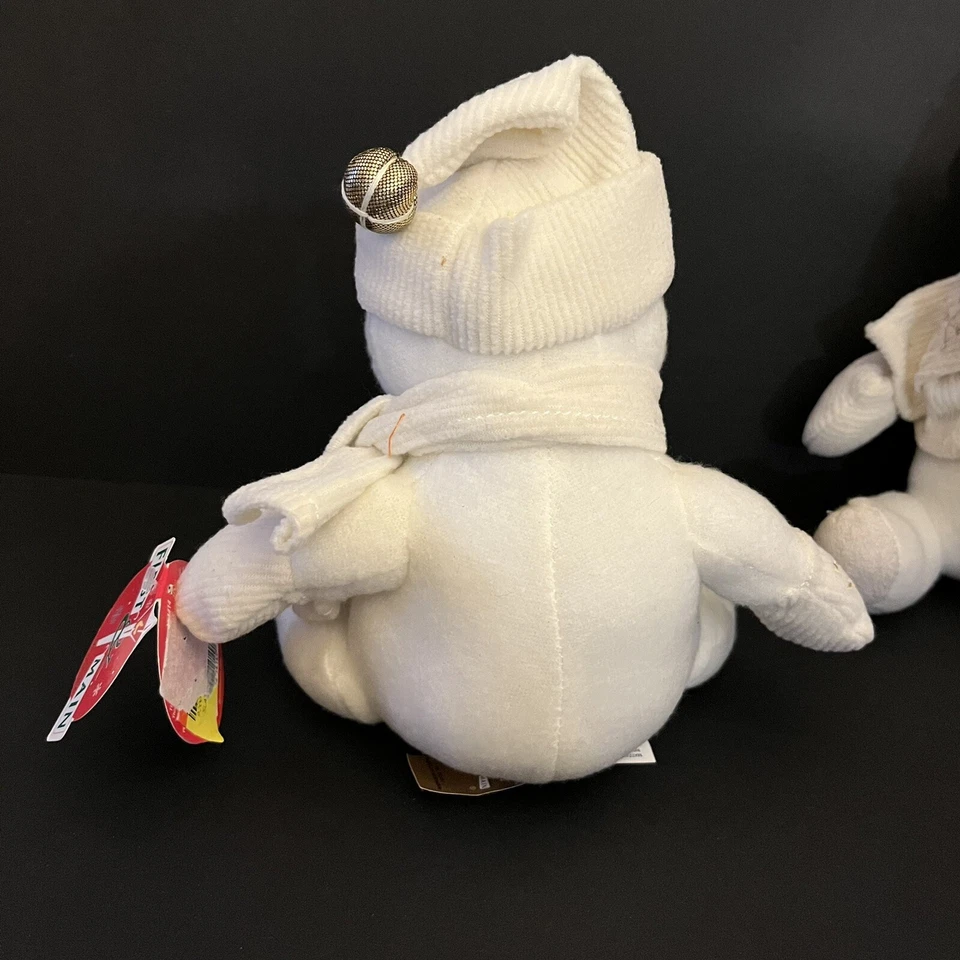 Lot Of 3 First & Main White Bear Snowmen W/Snowflake On Scarf Hat Gloves 9" Tags - Image 3 of 4