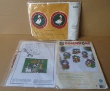 LOT OF 3 KITS NEEDLE VARIETY (DIMENSIONS, STUDIO M, THE CREATIVE CIRCLE) NEW