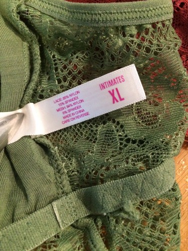 Sz XL SO AUTHENTIC AMERICAN HERITAGE Rose Wine Lace Plunge Bralette NWT $48 Bra - Imagen 12 de 12