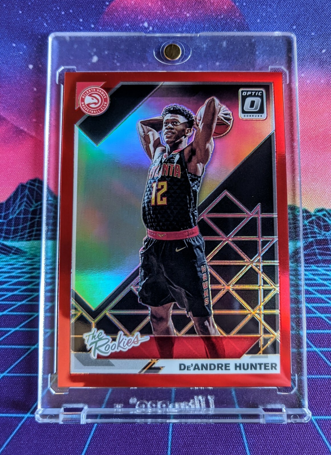 2019-20 Optic The Rookies Red Prizm Holo 99/99 De'Andre Hunter #4 Rookie