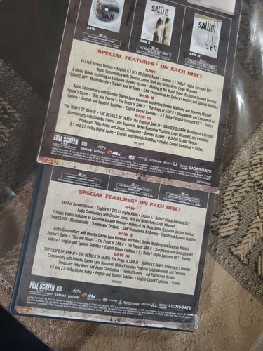 Saw Trilogy ** 1, 2 & 3 ** Full Screen Edition, 3 Disc DVD Set - Picture 2 of 2