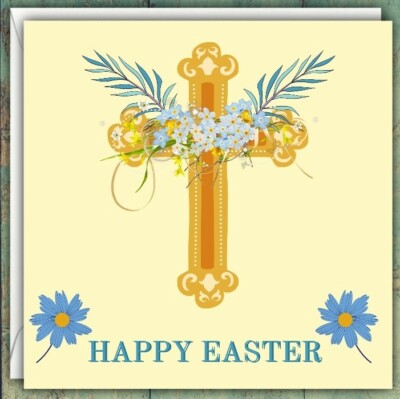 Glückwunschkarte Frohe Ostern, Handarbeit 