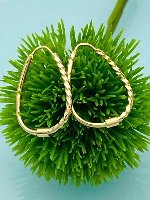 Creolen 750 Gelbgold 18 KT Gold Ohrringe *o v a l* 👍extravagant und zeitlos - Bild 1 von 3