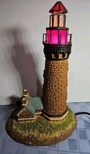 Lighthouse Accent Lamp w/Stained Glass 12" Table Lamp 