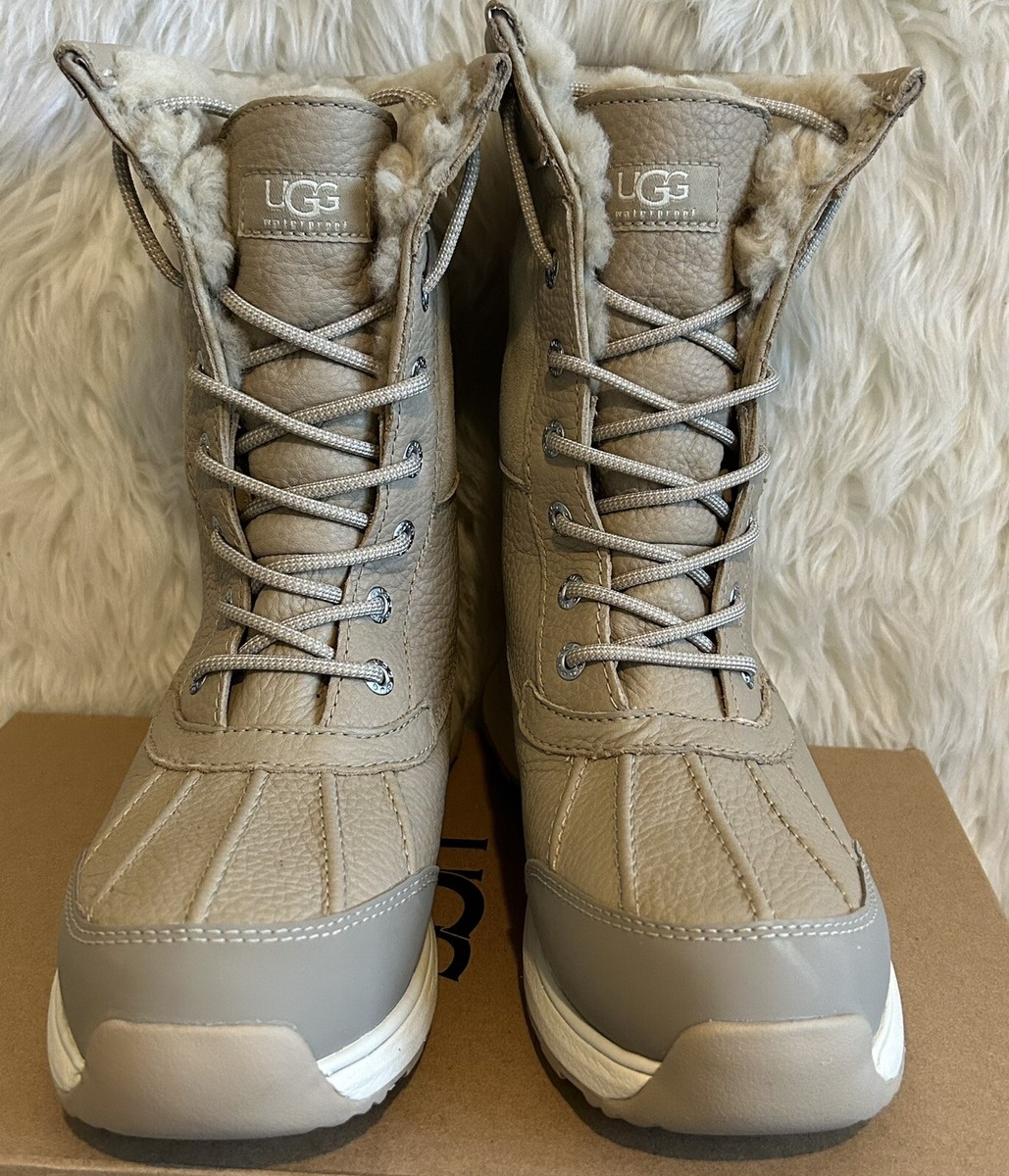 UGG ADIRONDACK III MUSTARD SEED LEATHER WATERPROOF SNOW BOOTS WOMENS SIZE - Main Image