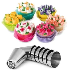 12 Pcs Russian Piping Nozzle Tips Set Cake Decoration for Cupcake Muffins