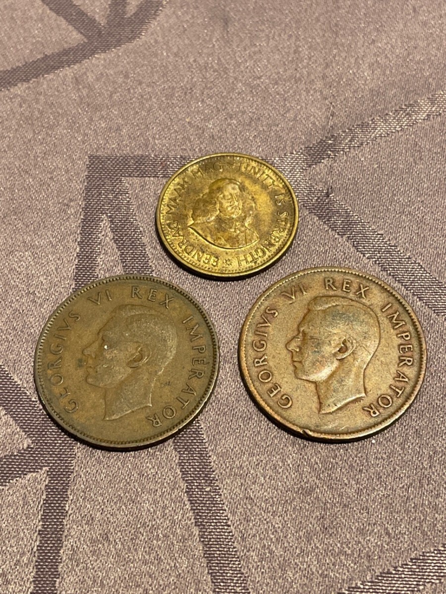 1940-1962 SOUTH AFRICA 1/2 CENT & 1D COINS KING GEORGE VI | eBay