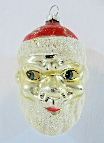 Antique German Blown Glass Santa, Father Christmas Ornament Marked: WES GERMAN - Picture 4 of 9