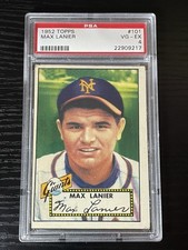 1952 Topps Baseball #101 Max Lanier PSA 4 VG-EX Red Back