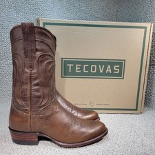 Tecovas The Cartwright Men's Us Size 8.5d Cafe Goat Pull On Cowboy Boots