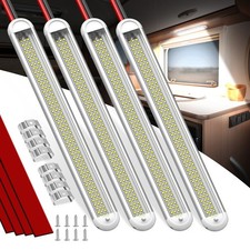 4Pcs 12V LED Interior Light Bar 120LED 2800LM 28W Strip Lights 6000K with ON/Off