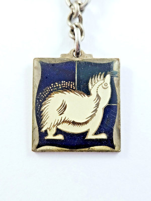 SCHLÜSSELANHÄNGER - PINSEL DER IGEL - Vintage 60er Jahre - METALL lackiert -
