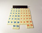 Rummikub Tile Mixed Lot 106 Numbered Tiles Red Blue Orange Black Parts Crafts — photo 1