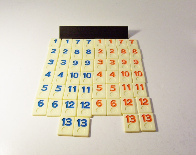 Rummikub Tile Mixed Lot 106 Numbered Tiles Red Blue Orange Black Parts Crafts