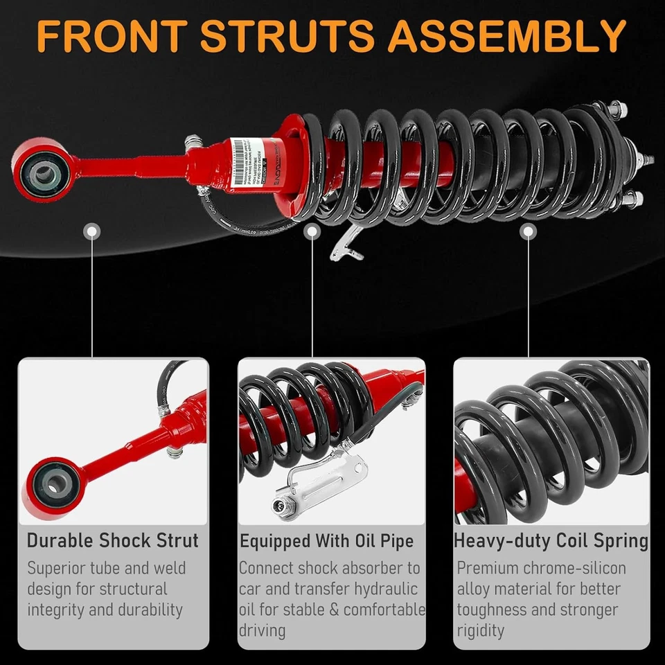 Front & Rear Shock Spring Assys Struts For 2010-2024 Toyota 4Runner Limited 4WD Foto 3 de 4