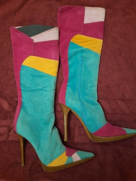 Women Casadei Boots Multicolor Leather 40