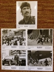 Chuck Norris  5 Glossy Press Stills from Braddock Missing in Action III   1987