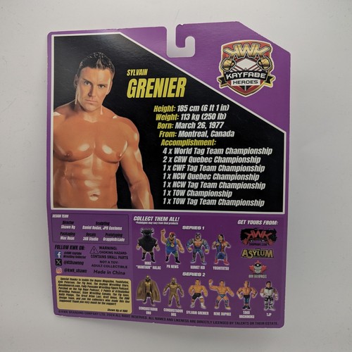 KWK Kayfabe Heroes Serie 2 La Resistance MOC Dupree Greiner Variante C Viola - Foto 4 di 5