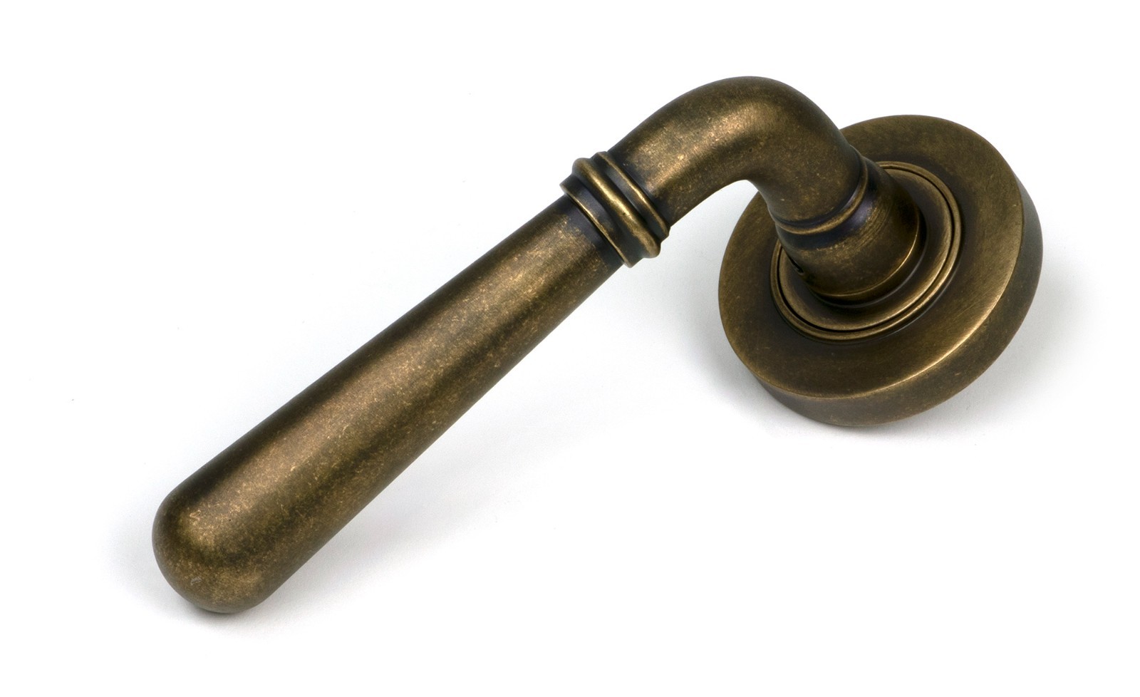 From The Anvil 52640 Burnished Brass Newbury Door Lever (Plain) Unsprung