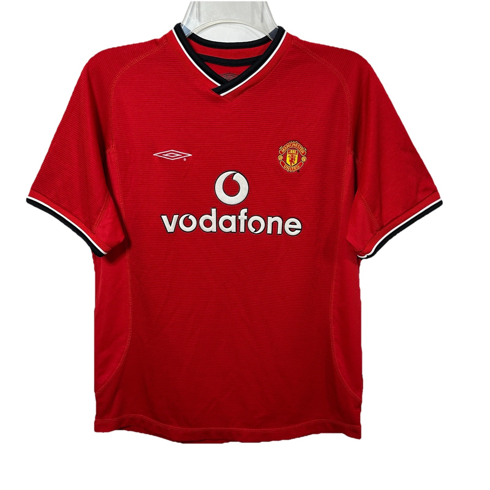Vintage Manchester United Youth Large Umbro Sportwool Football Soccer Jersey Y2K