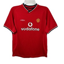 Vintage Manchester United Youth Large Umbro Sportwool Football Soccer Jersey Y2K