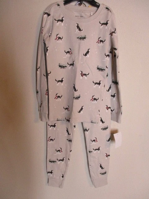 Nuevo con etiquetas Juego de pijama Nordstrom Petit Lem Huskie perro Navidad 2 piezas talla 5 Foto 3 de 4