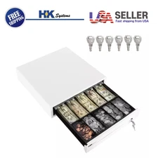 16" Heavy Duty POS Cash Drawer 5Bill/5Coin, Removable Coin Compartment, 24V, RJ1