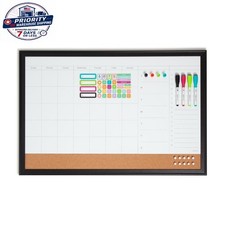 30 x 20 in. Magnetic Dry Erase Calendar Planner Combo Board