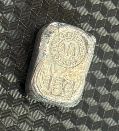 Rutland Bullion Co. 15 Grams Hand Poured Silver Bar .999 NON ANTIQUED