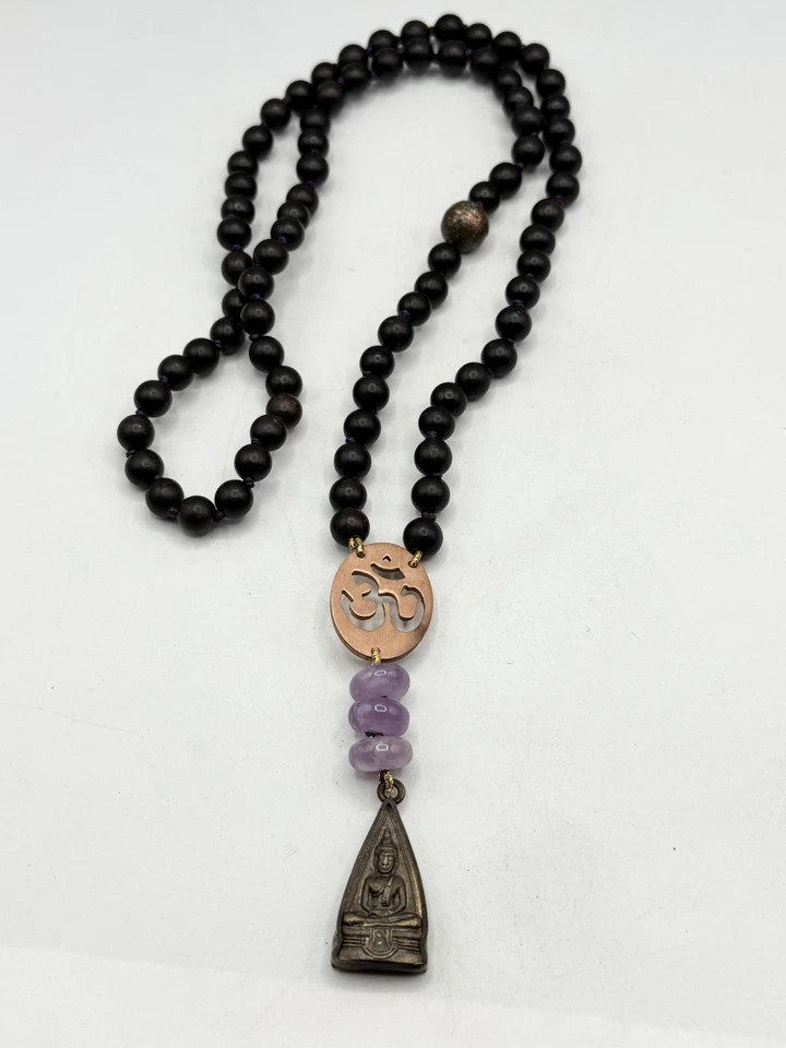 Jen Stock long beaded stone pendant Buddha necklace - Image 3 of 4