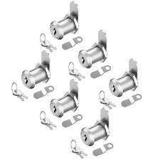 7/8" RV Cam Locks 6 Pack Keyed Alike Cabinet Locks with Key Mailbox Locks