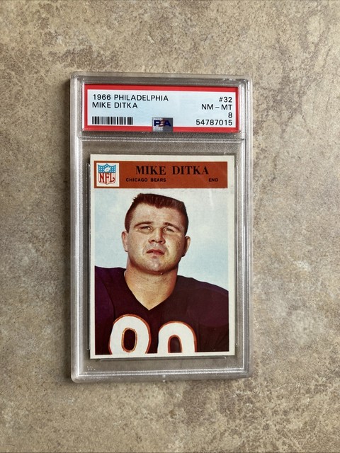 1966 Philadelphia Football Mike Ditka #32 PSA 8 Nm-Mt