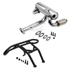 TSRC Auspuff Rohr Schalldämpfer Und Rückseite Stoßstange Kit für HPI BAJA 5B 5T