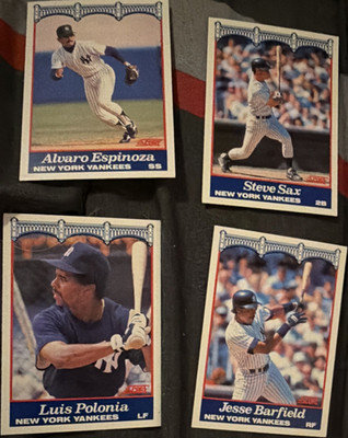 Score New York Yankees Card Lot Espinoza Sax Polonia Barfield