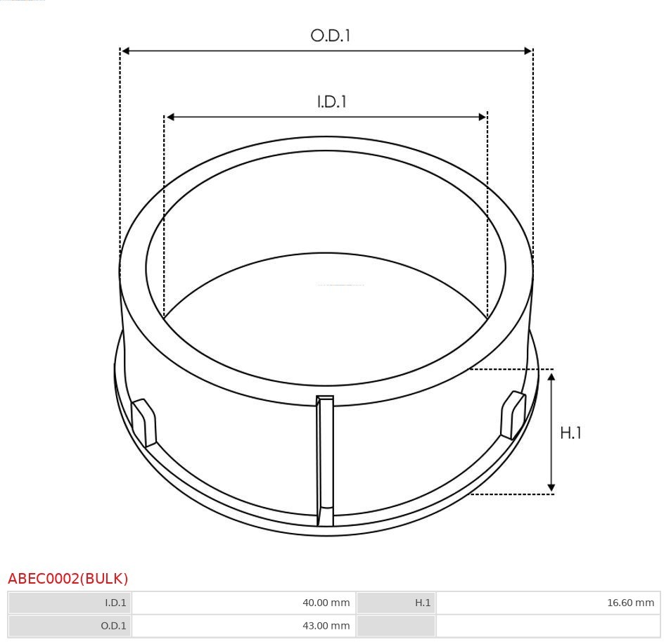 Fits AS ROZRUSZNIKI I ALTERNATORY ABEC0002(BULK) BEARING SEAL