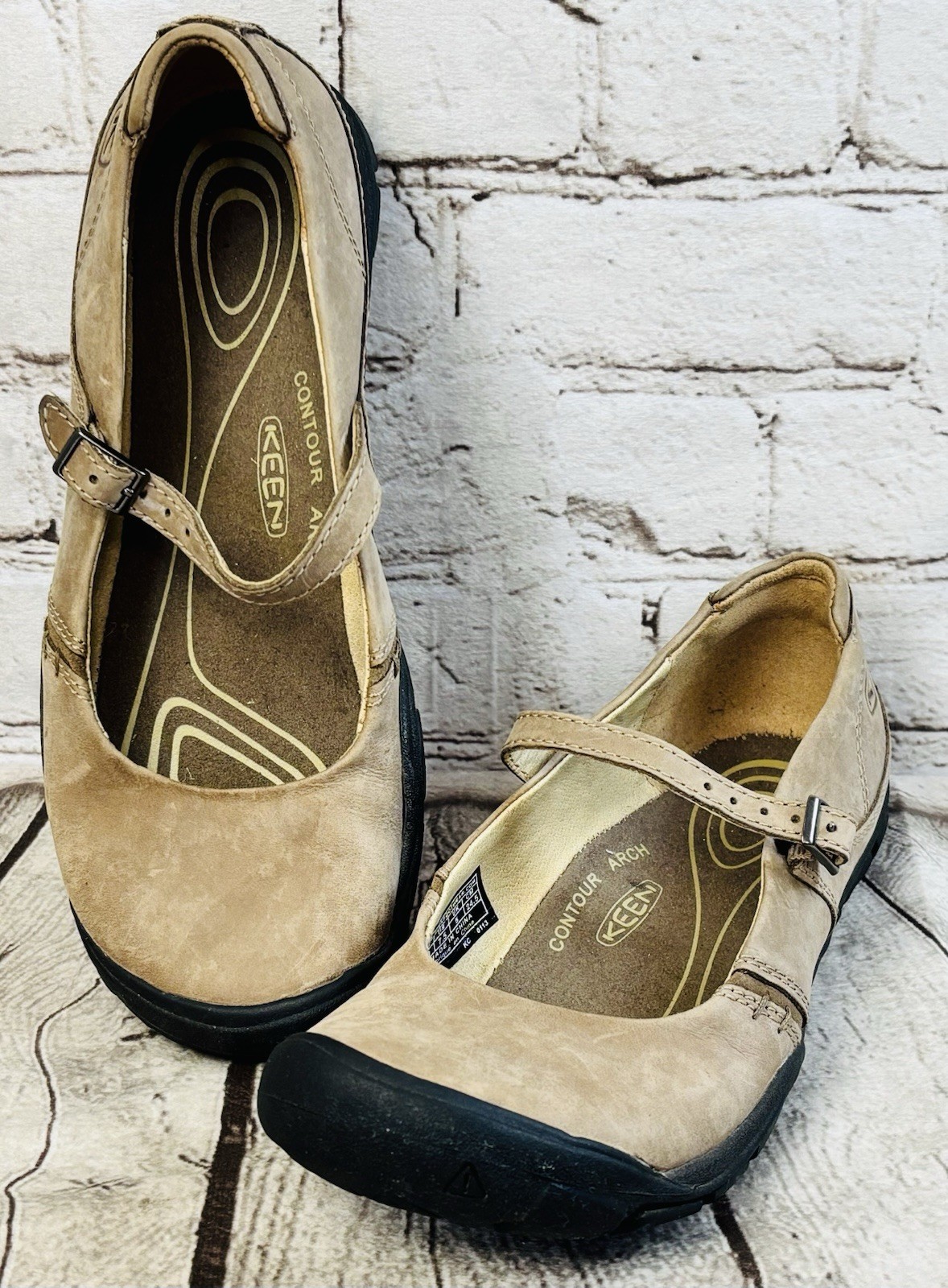 Scarpe Keen donna 7 5 Delancy marrone Mary Jane contadina cottagecore zoccoli Lagenlook