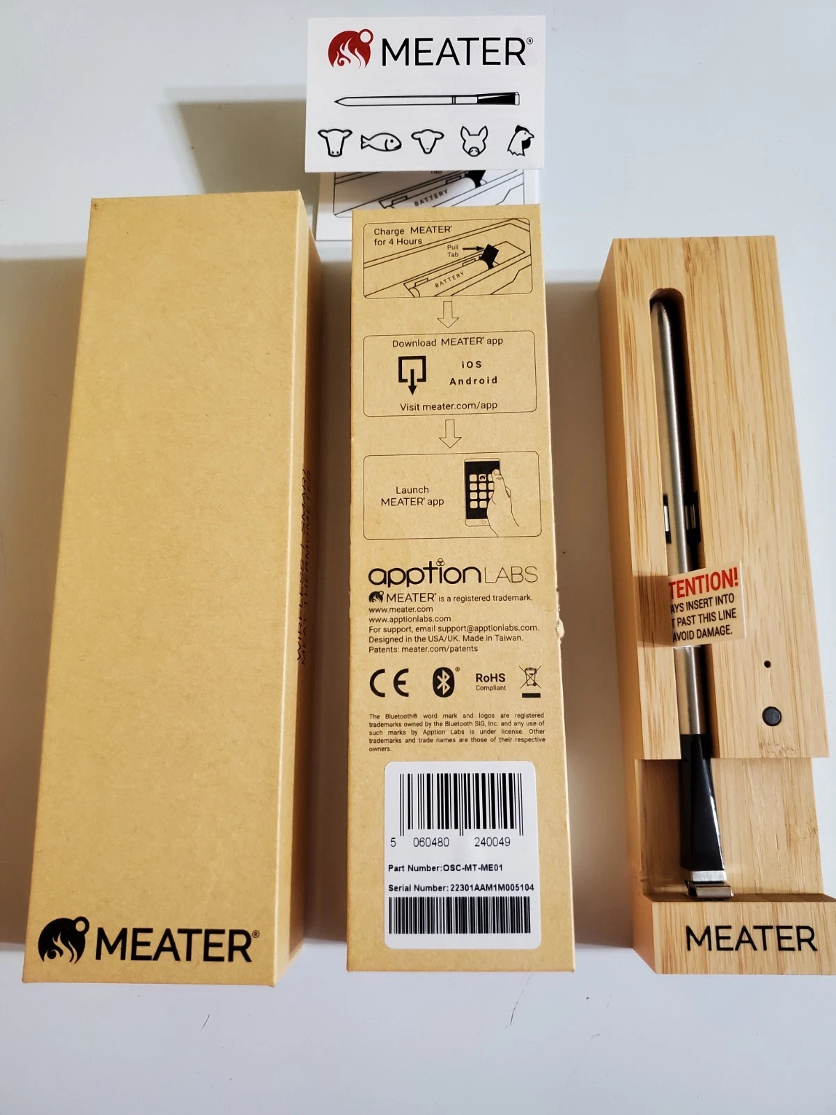 MEATER + Wireless Smart Meat Thermometer Oven or Grill Meater new in box
Opens in a new window or ta