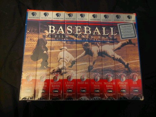 Baseball A Film by Ken Burns 9 Inning Boxed Set VHS 1994 9 Tapes New Sealed - 第 1/6 張圖片