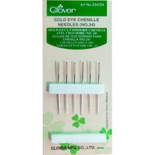 Clover Gold Eye Chenille Needles-Size 24 6/Pkg - 234-24