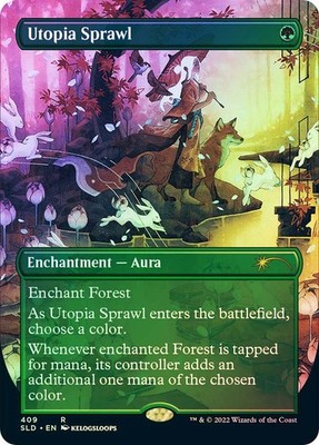 MTG FOIL Utopia Sprawl Borderless - Secret Lair Drop #409